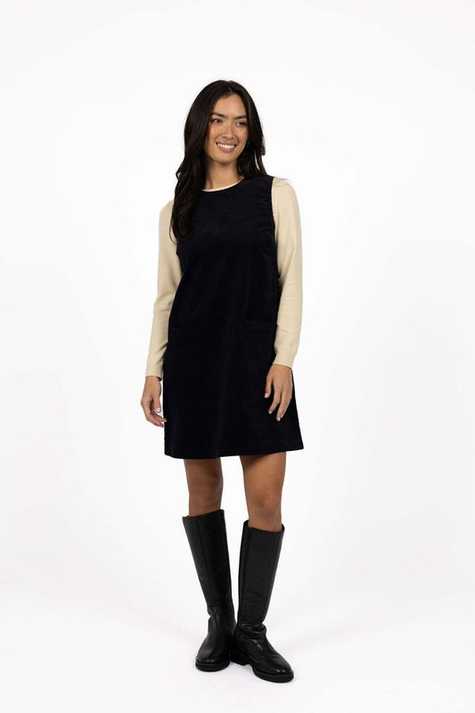 Humidity Women's Navy Nova Corduroy Mini Dress | Gretel Lane
