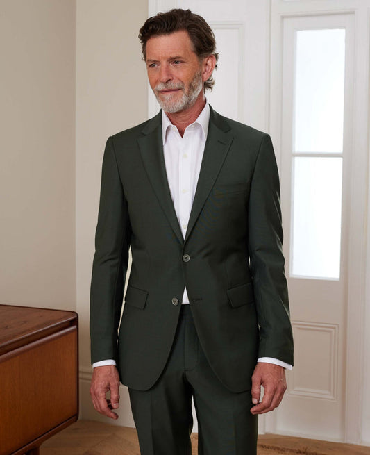 Olive green suit