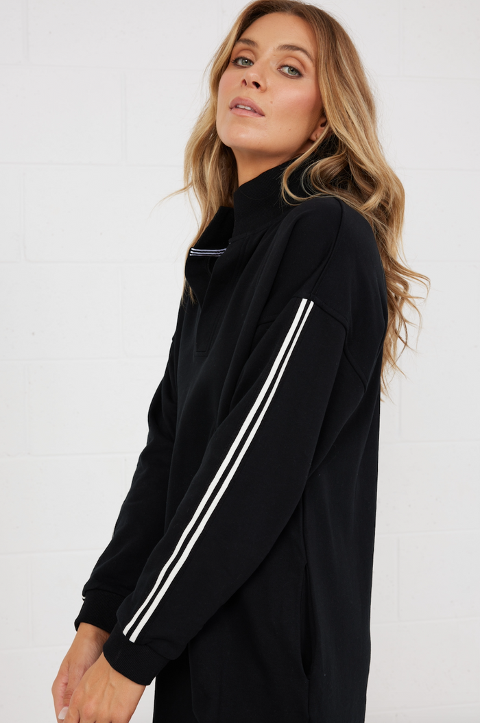 women’s sweater dress in classic black | Homelove