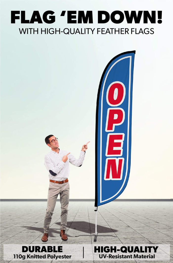 Open Feather Flag