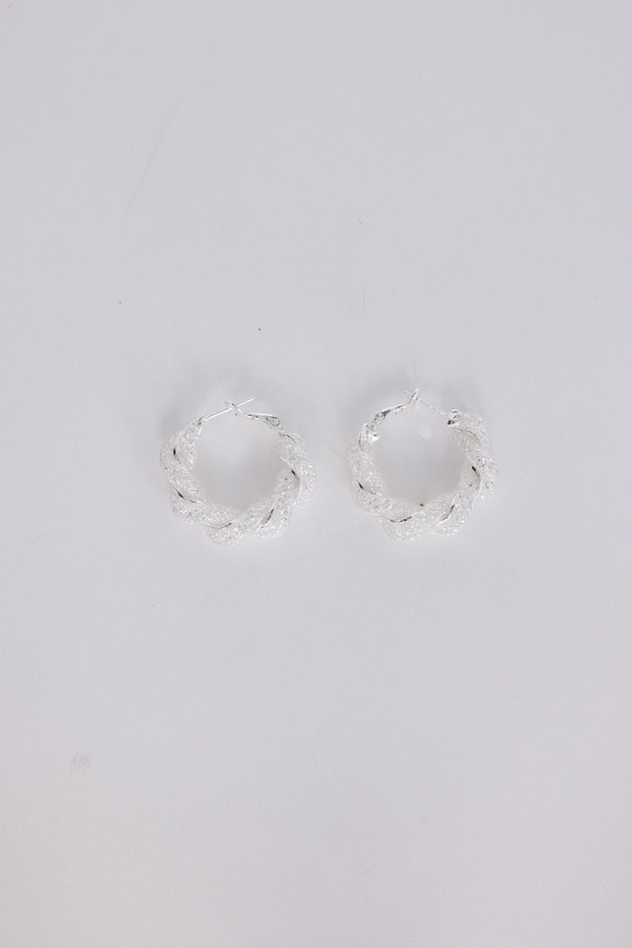 Holiday Life Opulence Hoop Earrings in Silver | Women's Earrings | Gretel Lane
