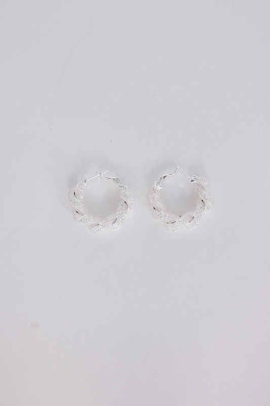 Holiday Life Opulence Hoop Earrings in Silver | Women's Earrings | Gretel Lane
