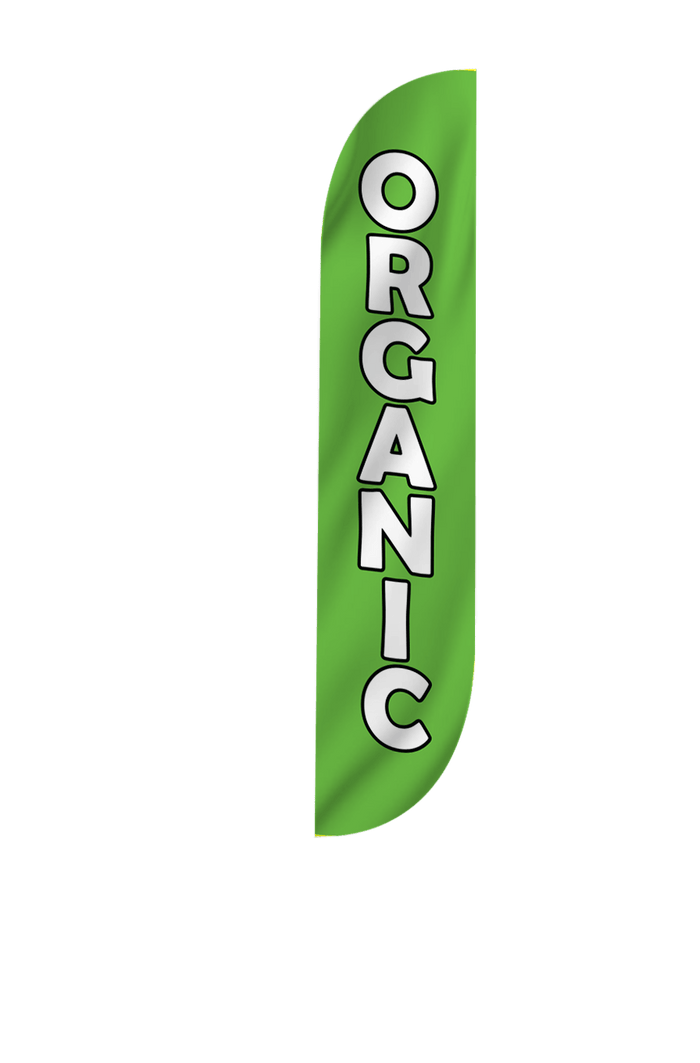 Organic Feather Flag Green