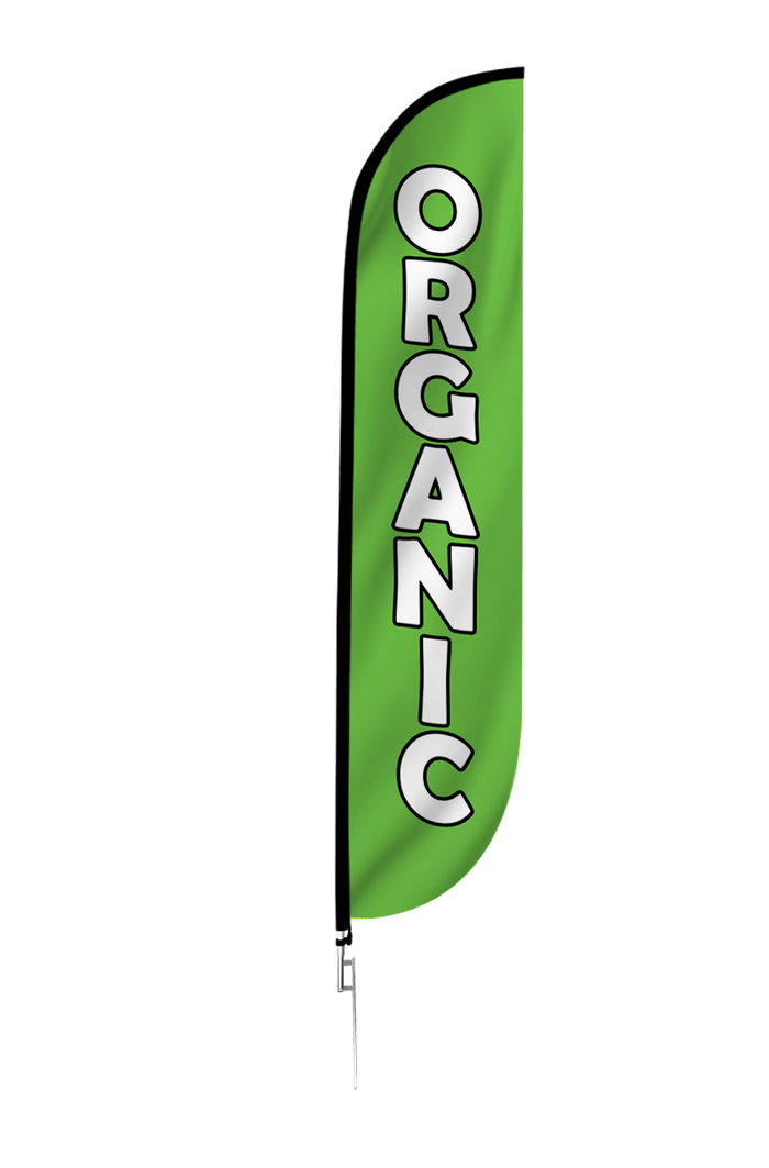 Organic Feather Flag Green