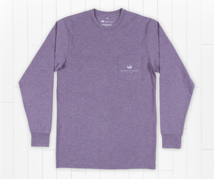 Washed Iris | Origins Crosscut Tee | Long Sleeve | Front