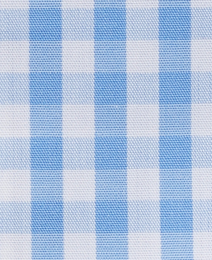 oswald blue white gingham made to measure shirt fabric detail