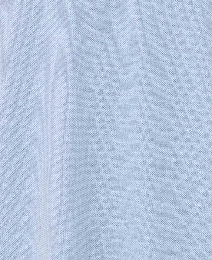 Men's Pale Blue Cotton Piqué Short Sleeve Polo Shirt fabric detail