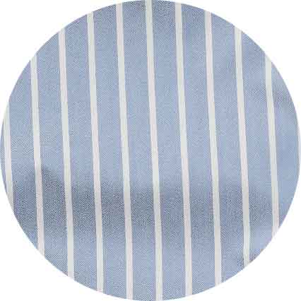 Men's Pale Blue Cotton Twill Wide Stripe Lounge Shorts fabric swatch