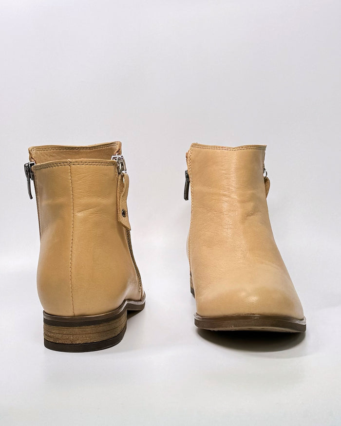 Parade Twin Zip Ankle Boots (Straw)