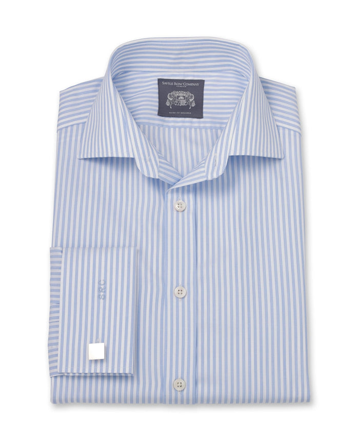 Make your own made to measure satin stripe shirts online