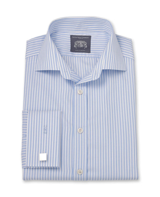 Make your own made to measure satin stripe shirts online