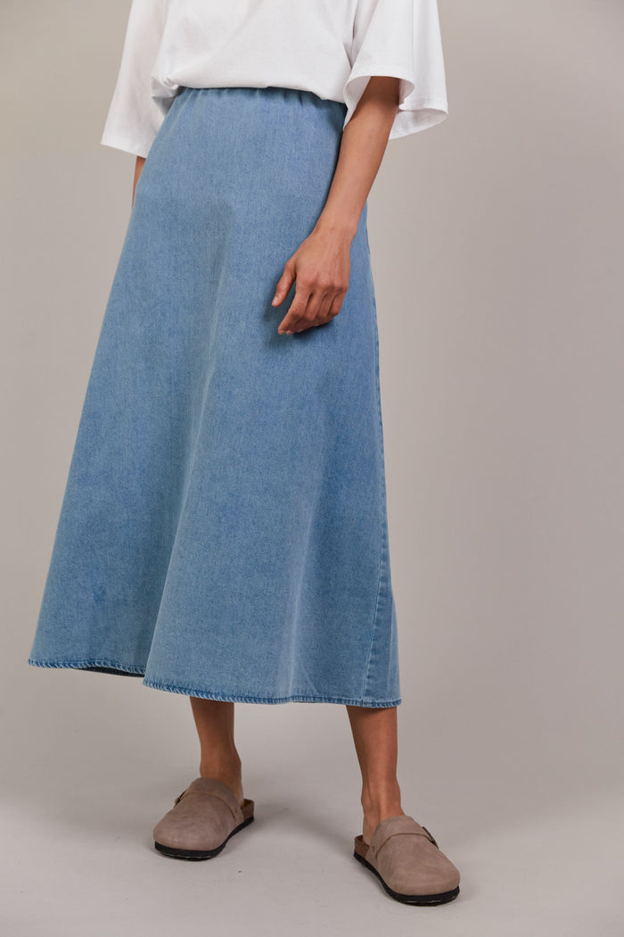 Pepi Denim Midi Skirt (Denim)