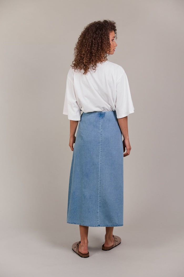 Pepi Denim Midi Skirt (Denim)