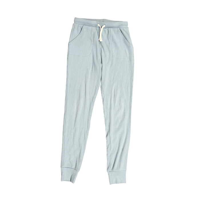 Petit Lem | Light Blue Ribbed Pants | 12