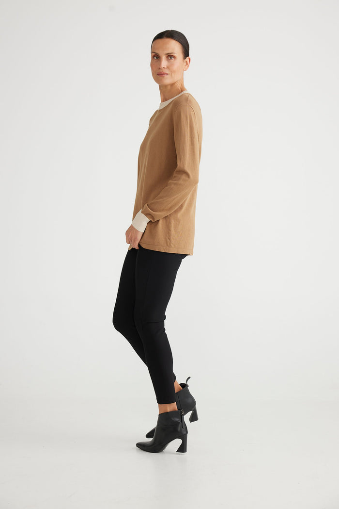 women's bronze knit pullover | Brave + True knit jumper