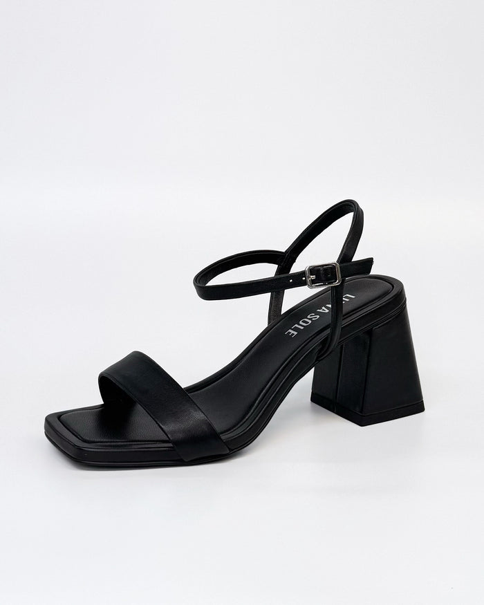 Luna Sole Petra Women's Heel Sandal Black Leather | Women's Footwear | Gretel Lane