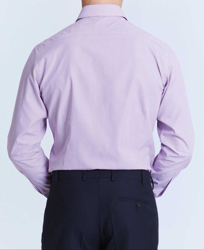 piers lilac fine bengal made to measure shirt model back 1