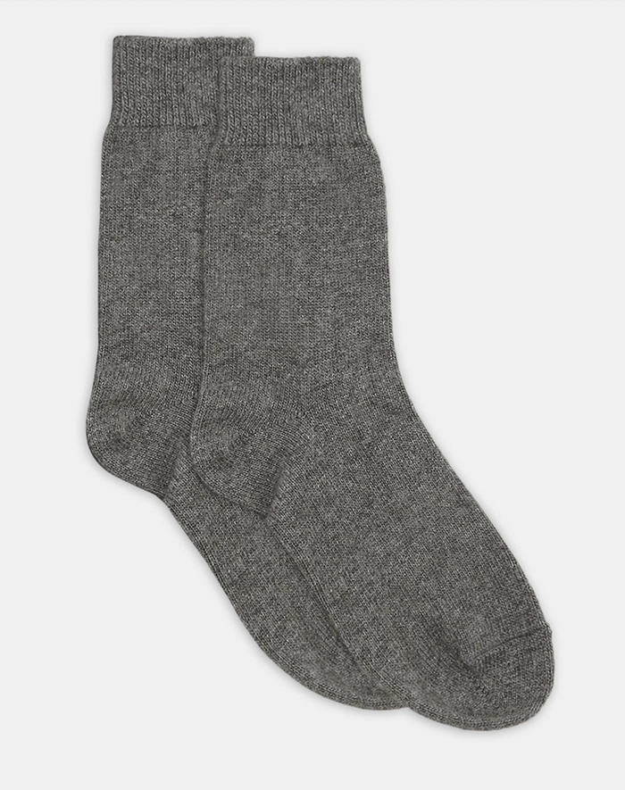 Levante Pina Wool Blend Crew Sock in Charcoal | Women's Socks | Gretel Lane