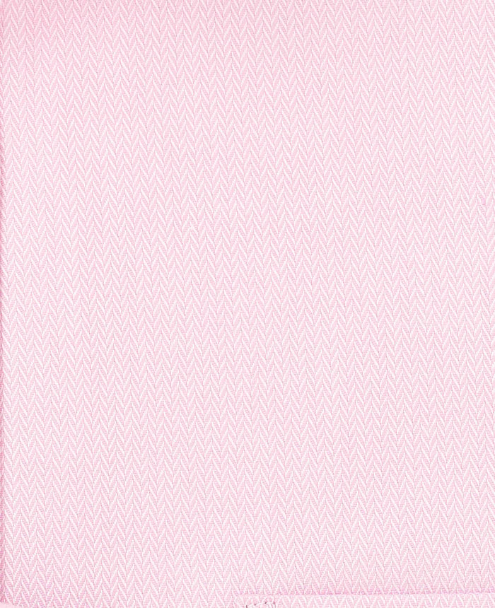 Men's Pink Herringbone Cotton Classic Fit Formal Shirt With Double Cuffs fabric detail