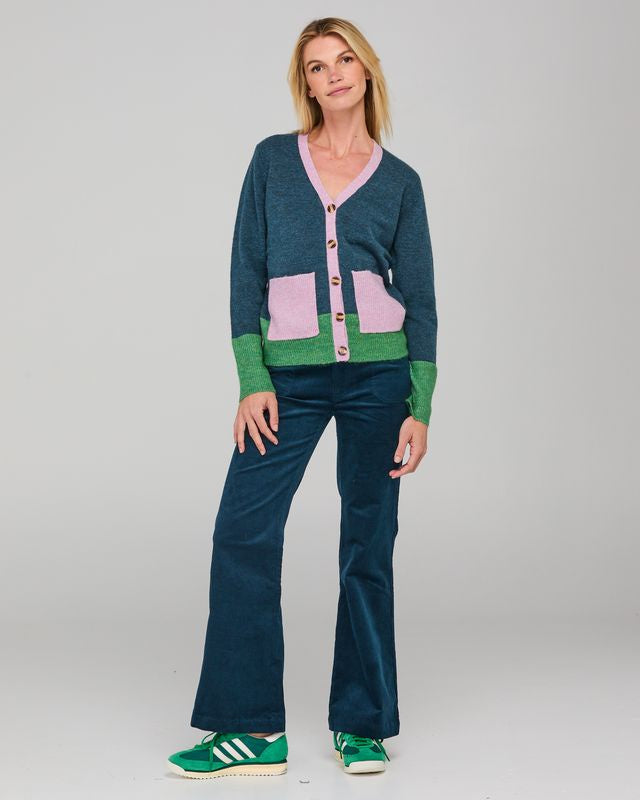 Boom Shankar Women's Blue Multi Poet Knit Cardigan | Gretel Lane