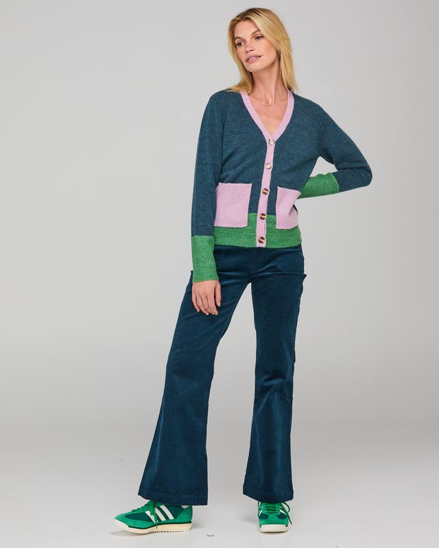 Boom Shankar Women's Blue Multi Poet Knit Cardigan | Gretel Lane