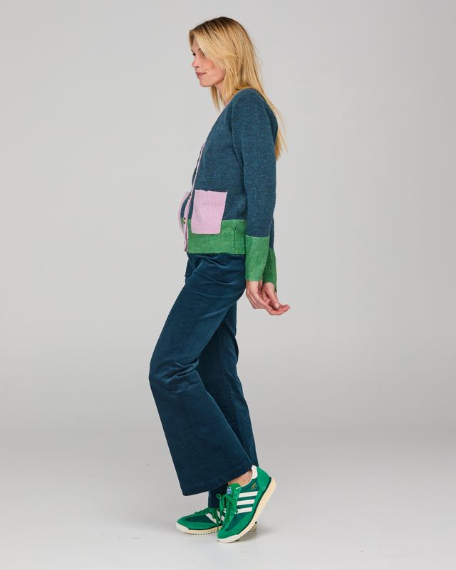 Boom Shankar Women's Blue Multi Poet Knit Cardigan | Gretel Lane