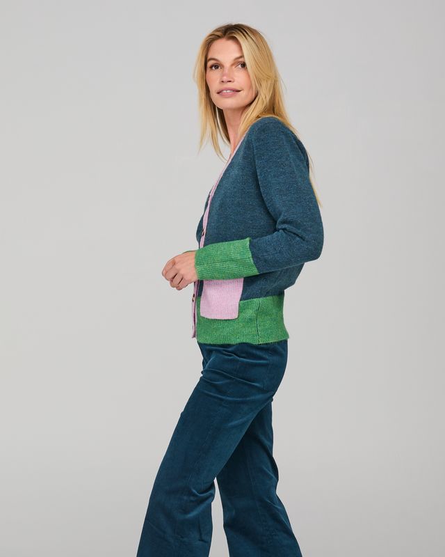 Boom Shankar Women's Blue Multi Poet Knit Cardigan | Gretel Lane