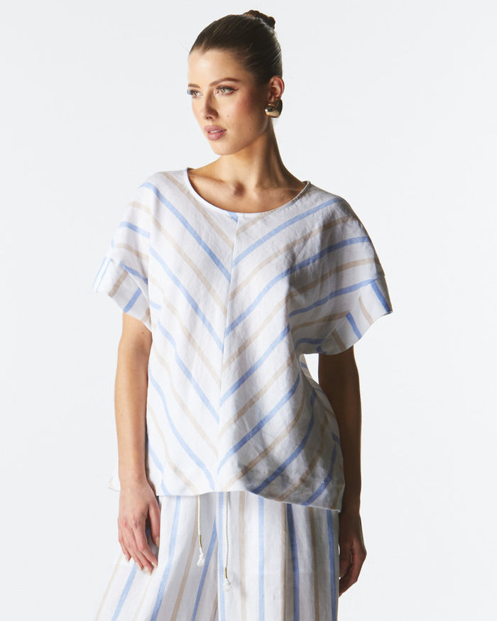Poolside Boxy Top (Stripe)