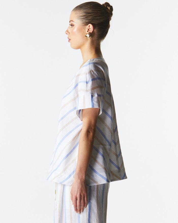 Poolside Boxy Top (Stripe)