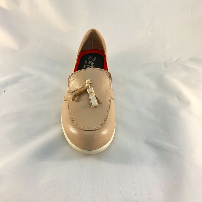 Portia Rose Gold Flats | Zeta