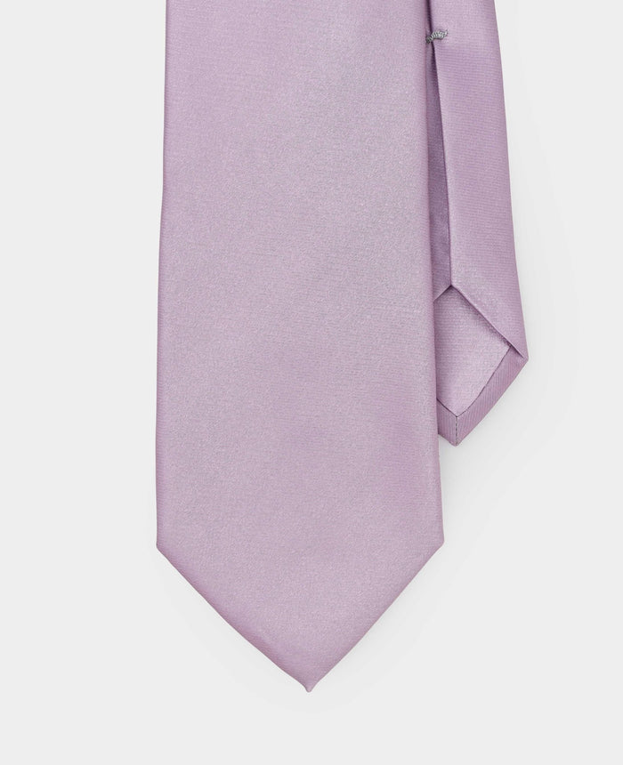 Men's Powder Lilac Seven Fold Silk Tie