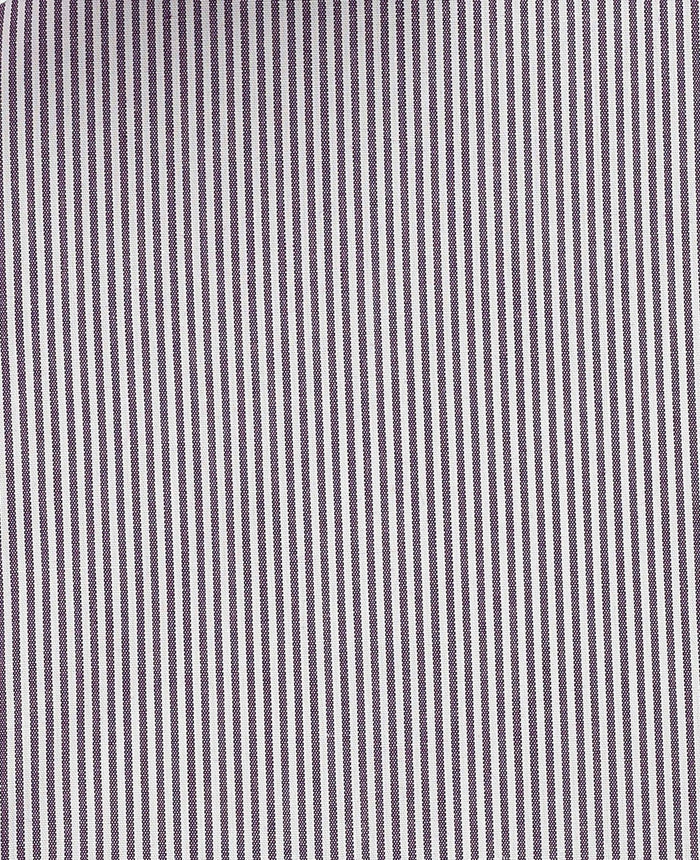 Men's Purple Stripe Cotton Poplin Classic Fit Formal Shirt With Double Cuffs fabric detail