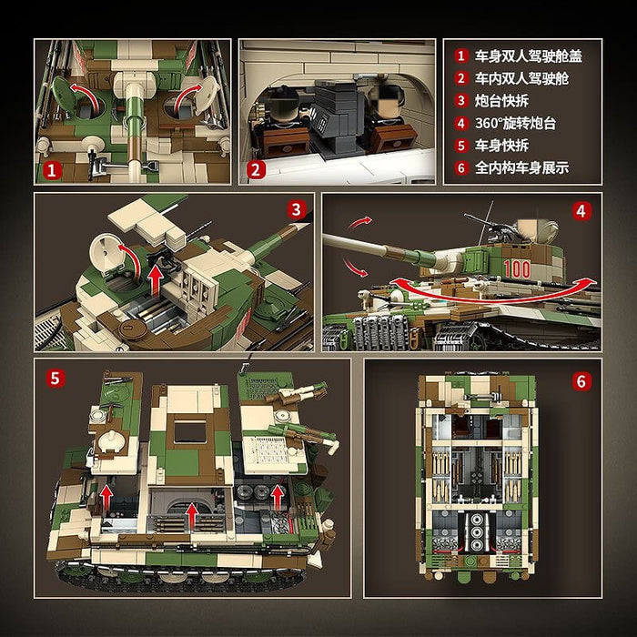 Quanguan 100244 Tiger I Heavy Tank Afobrick