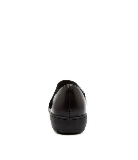 Quant Leather Mary Jane Shoes (Black)