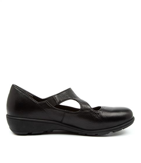 Quant Leather Mary Jane Shoes (Black)
