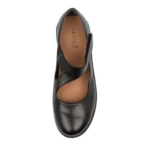 Quant Leather Mary Jane Shoes (Black)