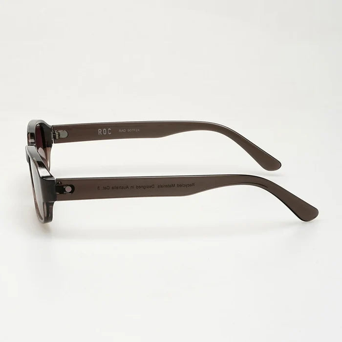 Roc Rad Rectangular Sunglasses Grey Gradient Brown | Women's sunglasses | Gretel Lane