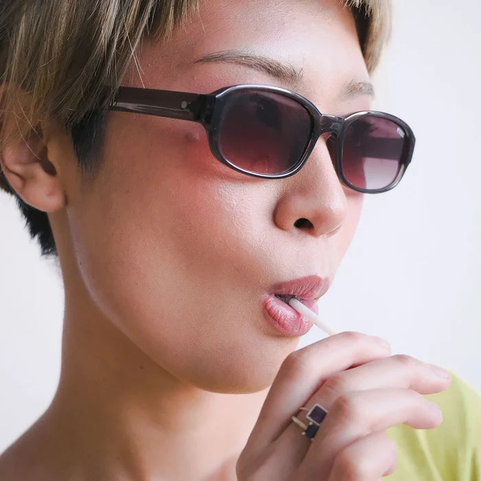 Roc Rad Rectangular Sunglasses Grey Gradient Brown | Women's sunglasses | Gretel Lane