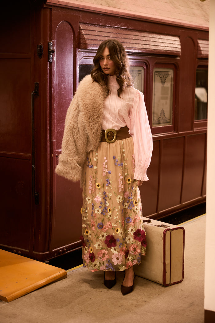 Brave + True Radiance Embroidered Tulle Skirt in Garden Flowers | Women's Clothing | Gretel Lane