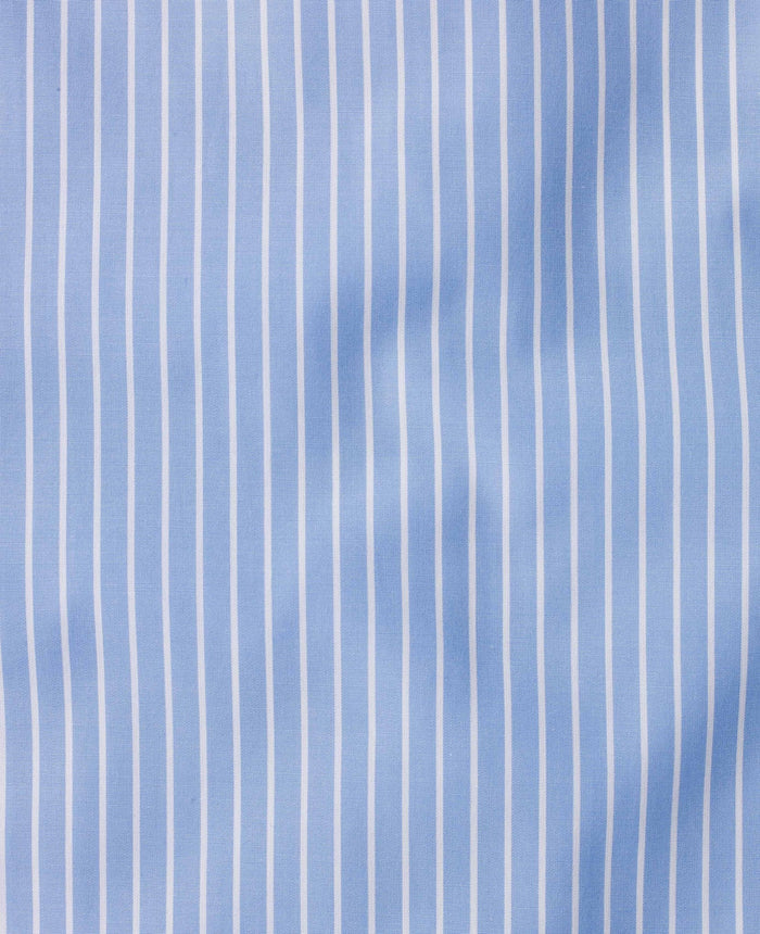 ralph blue reverse stripe made to measure shirt fabric detail