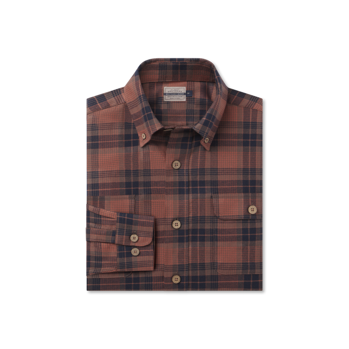 Stone Brown & Navy Plaid