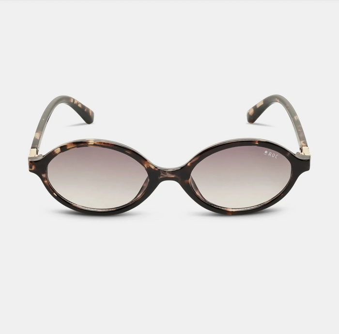 ROC Reboot Oval Sunglasses Tortoiseshell-Smoke | Women's Eyewear | Gretel Lane