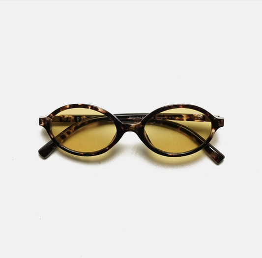 ROC Reboot Oval Sunglasses Tortoiseshell-Yellow | Women's Eyewear | Gretel Lane