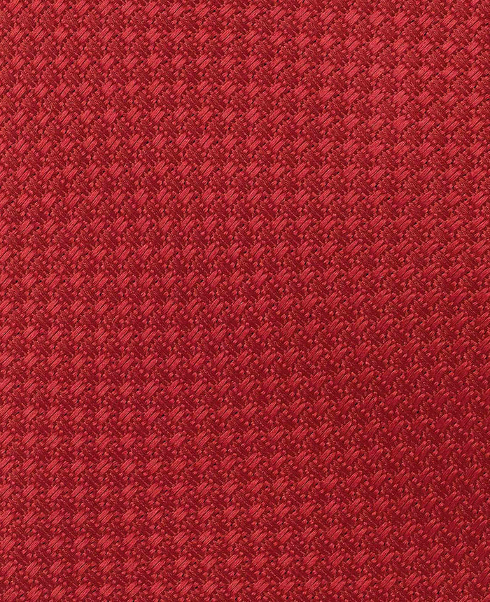 Men's Red Textured Seven Fold Silk Tie fabric detail