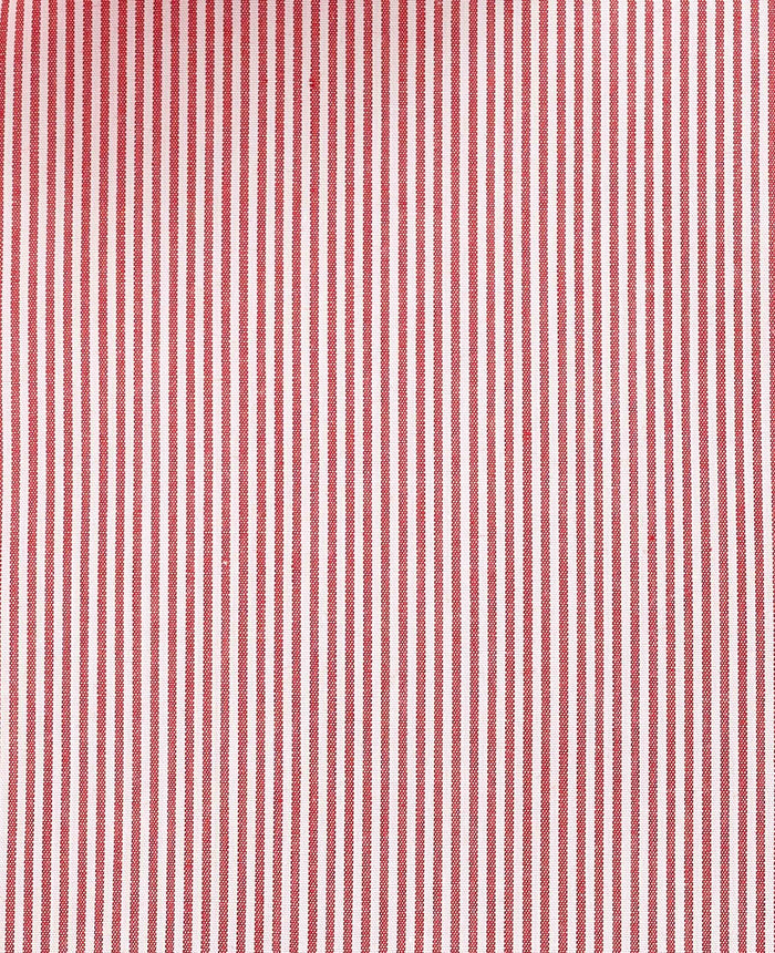 Men's Red White Stripe Cotton Poplin Classic Fit Winchester Formal Shirt With Double Cuffs fabric detail