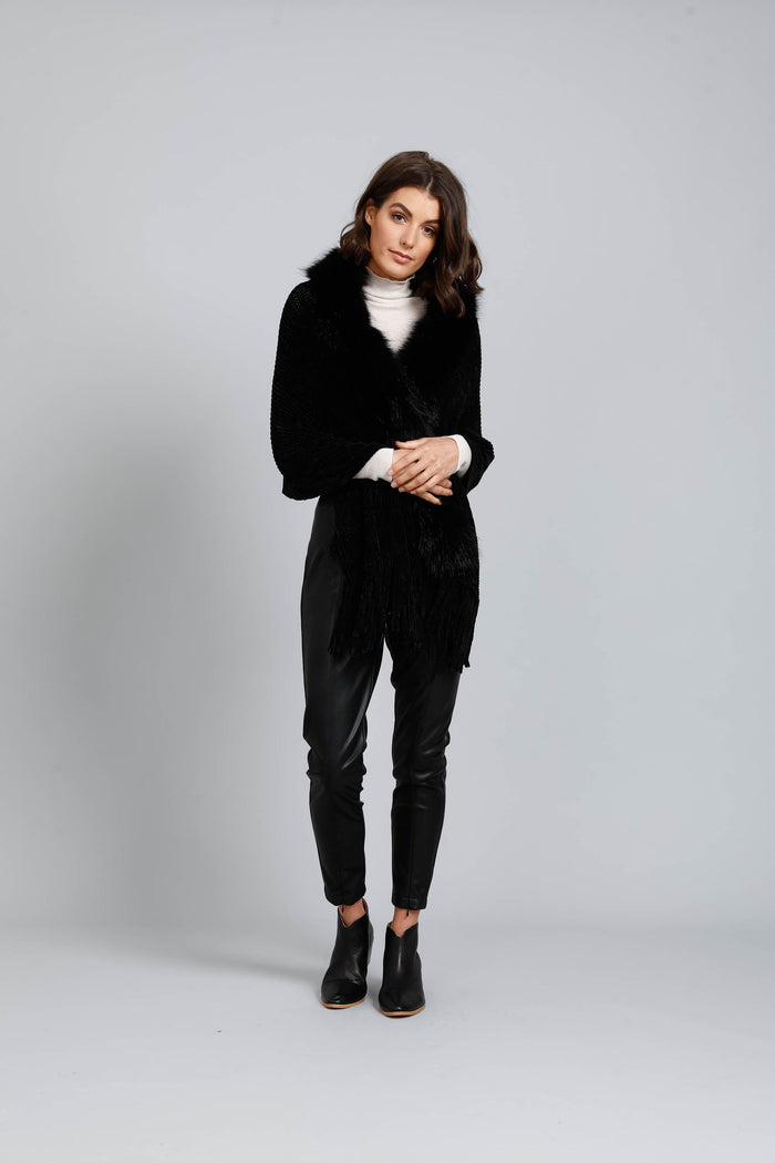 Women's Reece Faux Fur Trim Wrap | Holiday Life