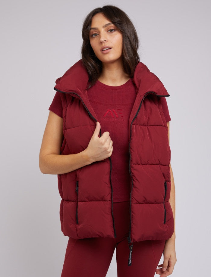 All About Eve Remi Luxe Puffer Vest - Port