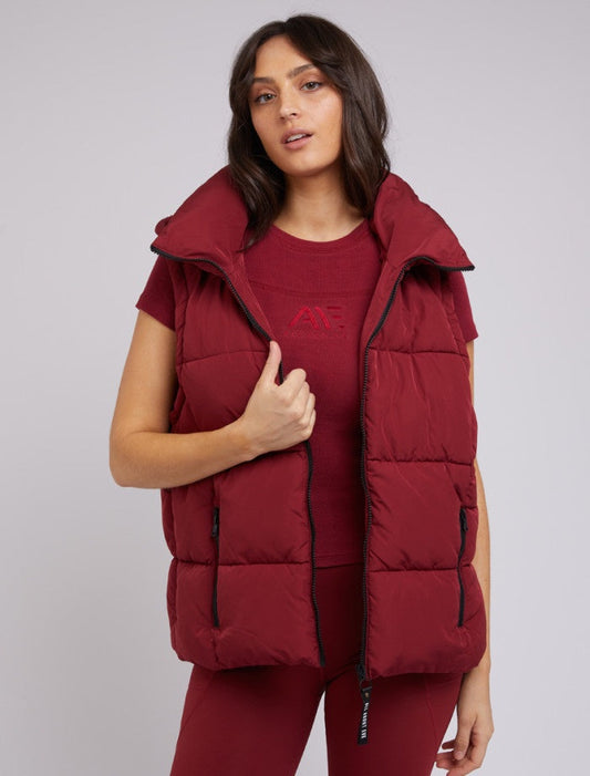 All About Eve Remi Luxe Puffer Vest - Port