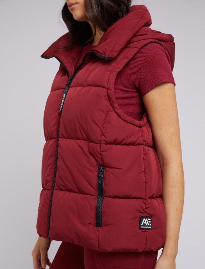 women's quilted puffer vest All About Eve