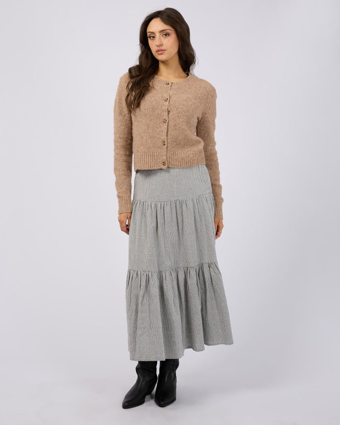 Tiered check maxi skirt for women | All About Eve